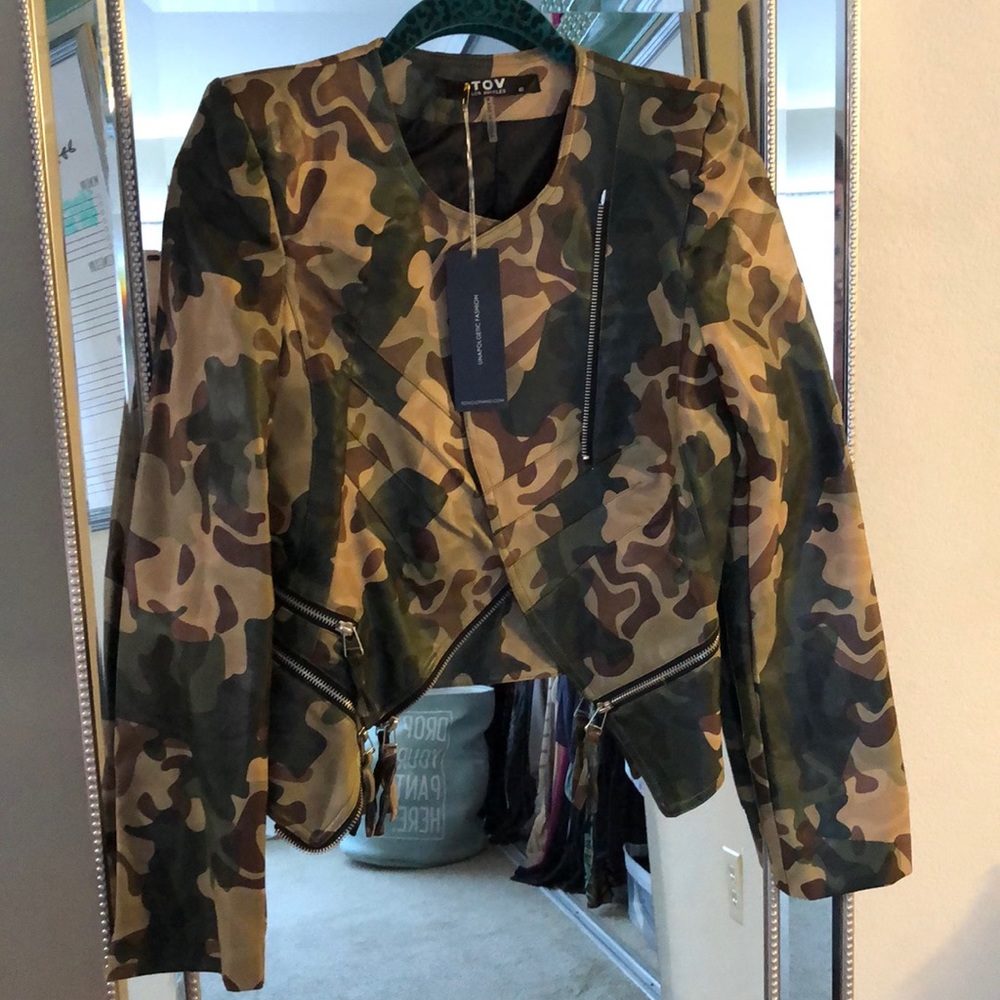 TOV vegan leather camp moto jacket - Picture 5 of 7